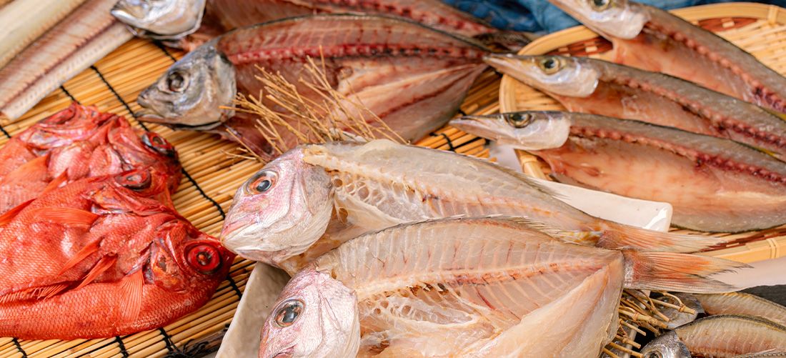 Japanese dried fish, including kinmedai