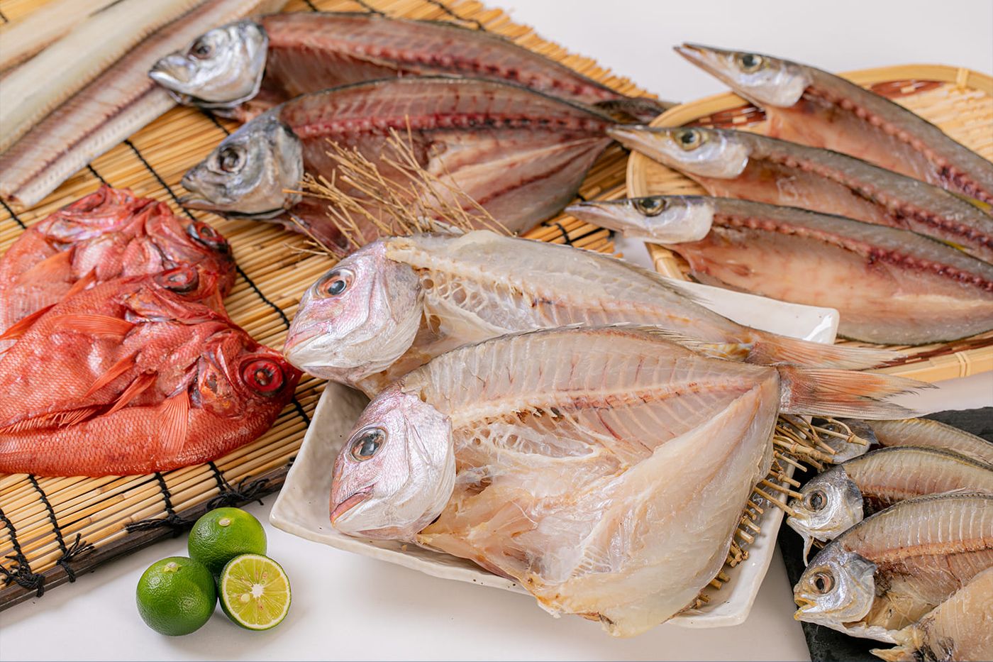 Assorted Japanese himono (overnight-dried fish)